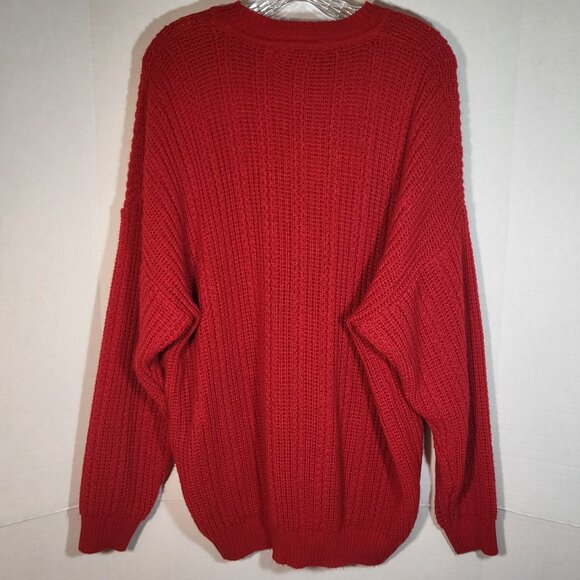 American Weekend Woman Vintage Acrylic Sweater Size 2X Red - Picture 4 of 7